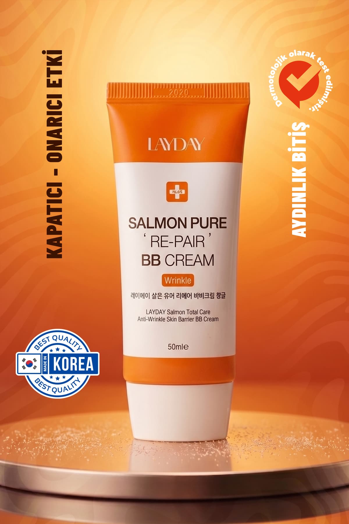LAYDAY PDRN (Somon DNA) İçerikli Leke Karşıtı, Doğal Işıltı Veren Kapatıcı ve Onarıcı BB Krem 50ml