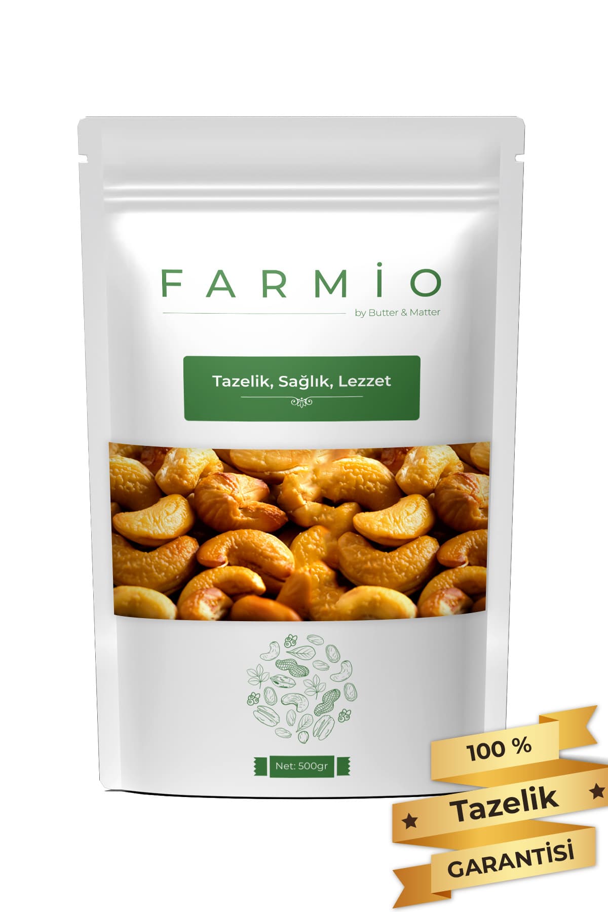 NUTBITE Kavrulmuş Kaju 500gr - Yağlı & Tuzlu - Taptaze Yeni Mahsül - Atıştırmalık Kuruyemiş
