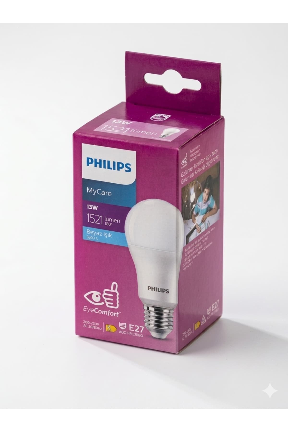 Philips LED 13-100W E27 6500K - Beyaz Işık - 1521 Lumen Yüksek Işık - E27 Duy
