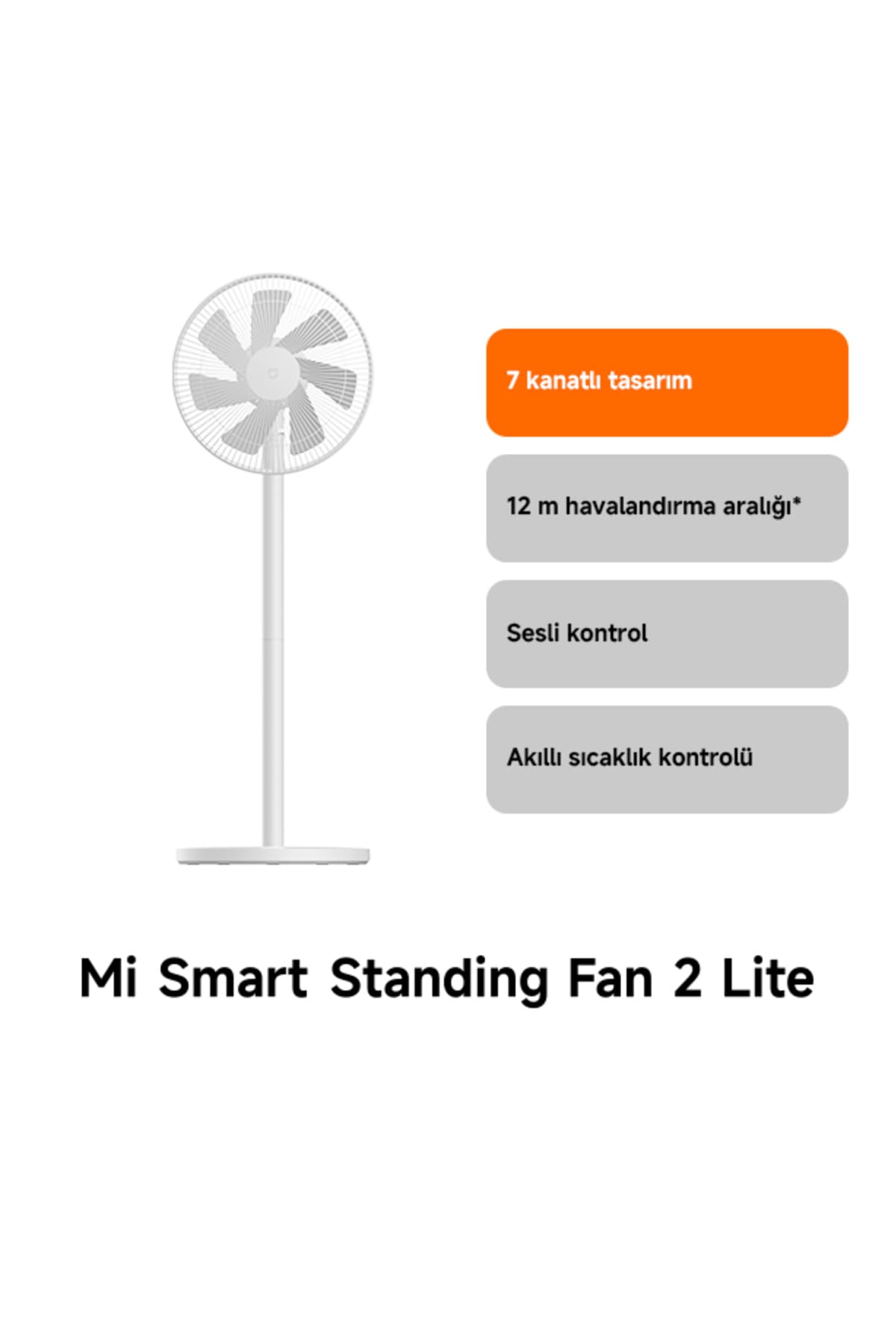 Xiaomi Mi Smart Ayaklı Fan 2 Lite