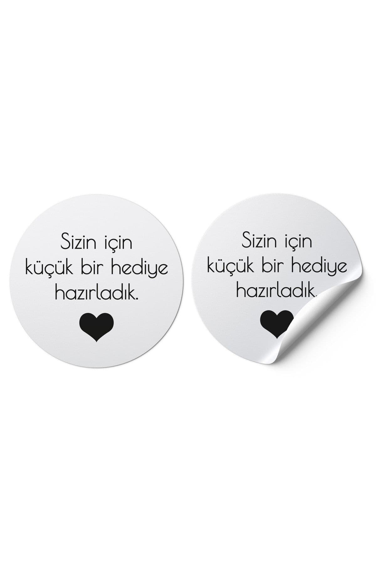 etikettcim Sticker Kuşe (3x3cm) 100 Adet Yuvarlak Kesim -sizin Için Hazırladık Beyaz Zemin