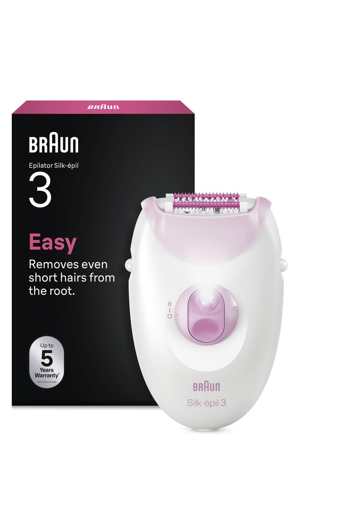 Braun Silk·épil 3 Kablolu Epilatör, Kalıcı Pürüzsüz Cilt, 3-000
