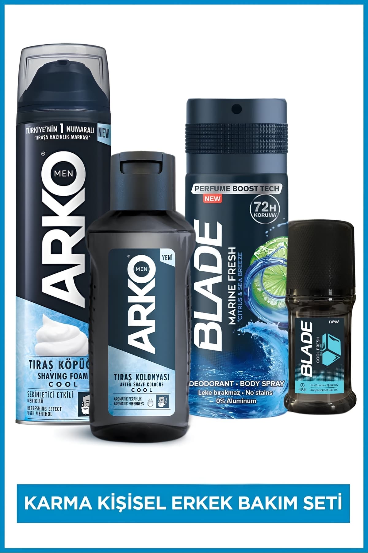 Arko Men Erkek Kişisel Bakım Karma Set(Tıraş Köpüğü & Kolonyası,Deodorant & Roll On)