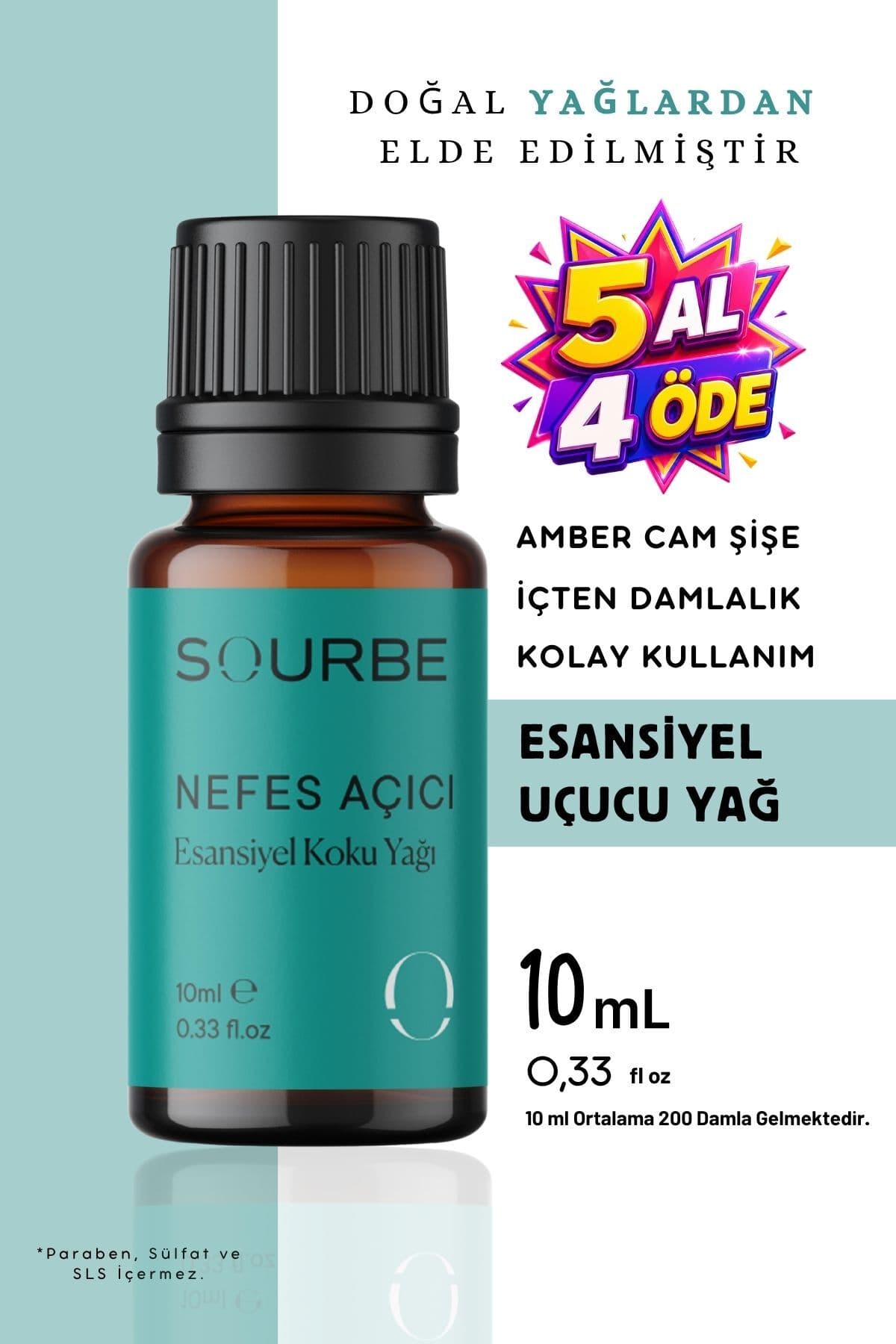 SOURBE Nefes Açıcı Buhurdanlık Yağı Esansiyel Yağ Ortam Oda Kokusu Difüzör Esansı Hobi Esansı 10ml