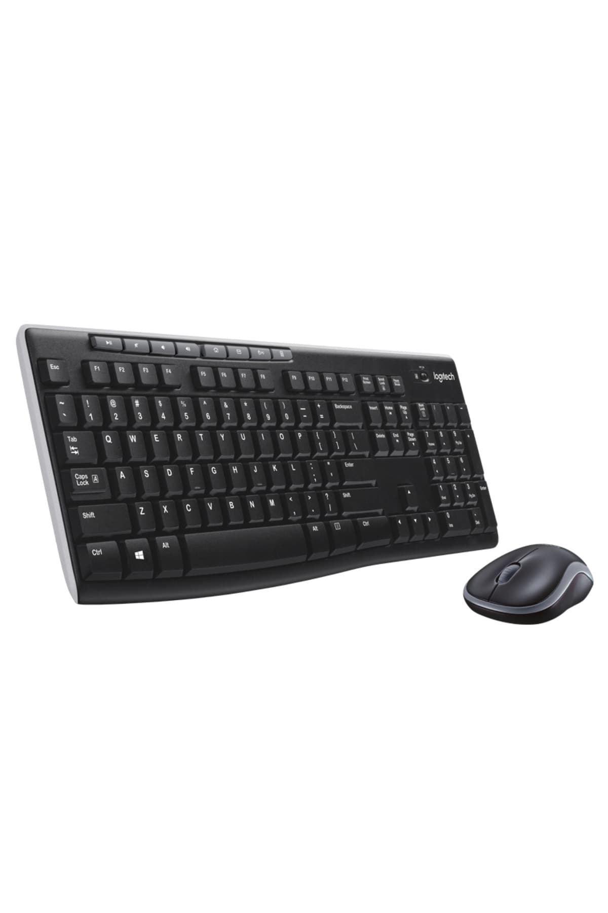 logitech MK270 Kablosuz USB Alıcılı Türkçe Q Klavye Mouse Seti, Siyah 920-004525
