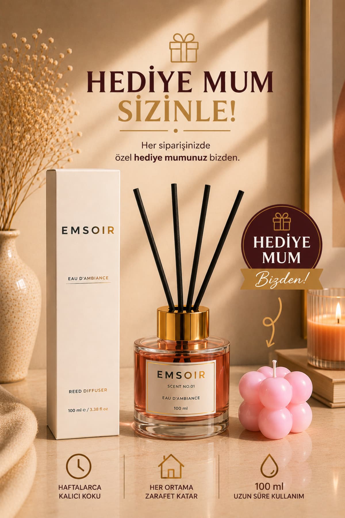 EMSOIR - SAKURA Çubuklu Oda Kokusu 100 ml