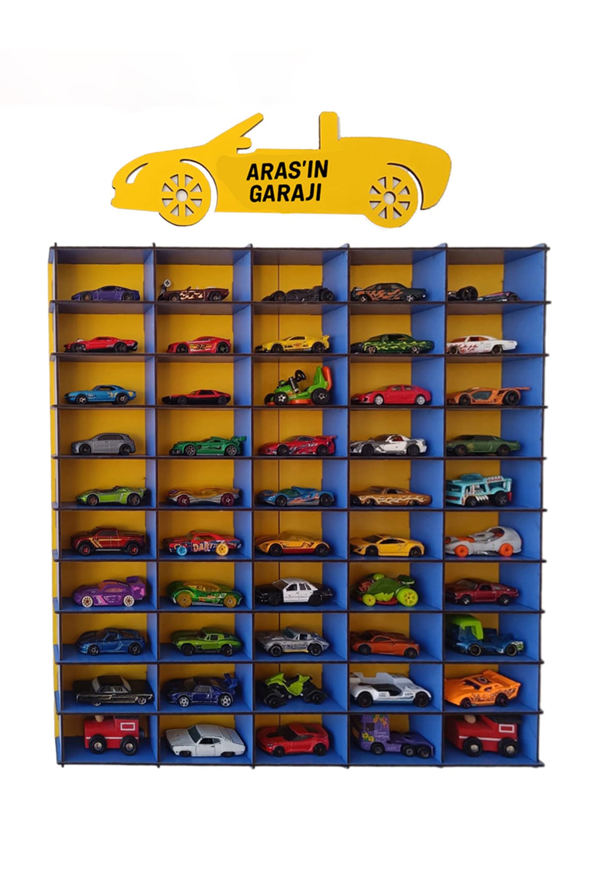 metafortoys Oyuncak Araba Rafı 50'li Fenerbahçe Temalı Sarı Lacivert