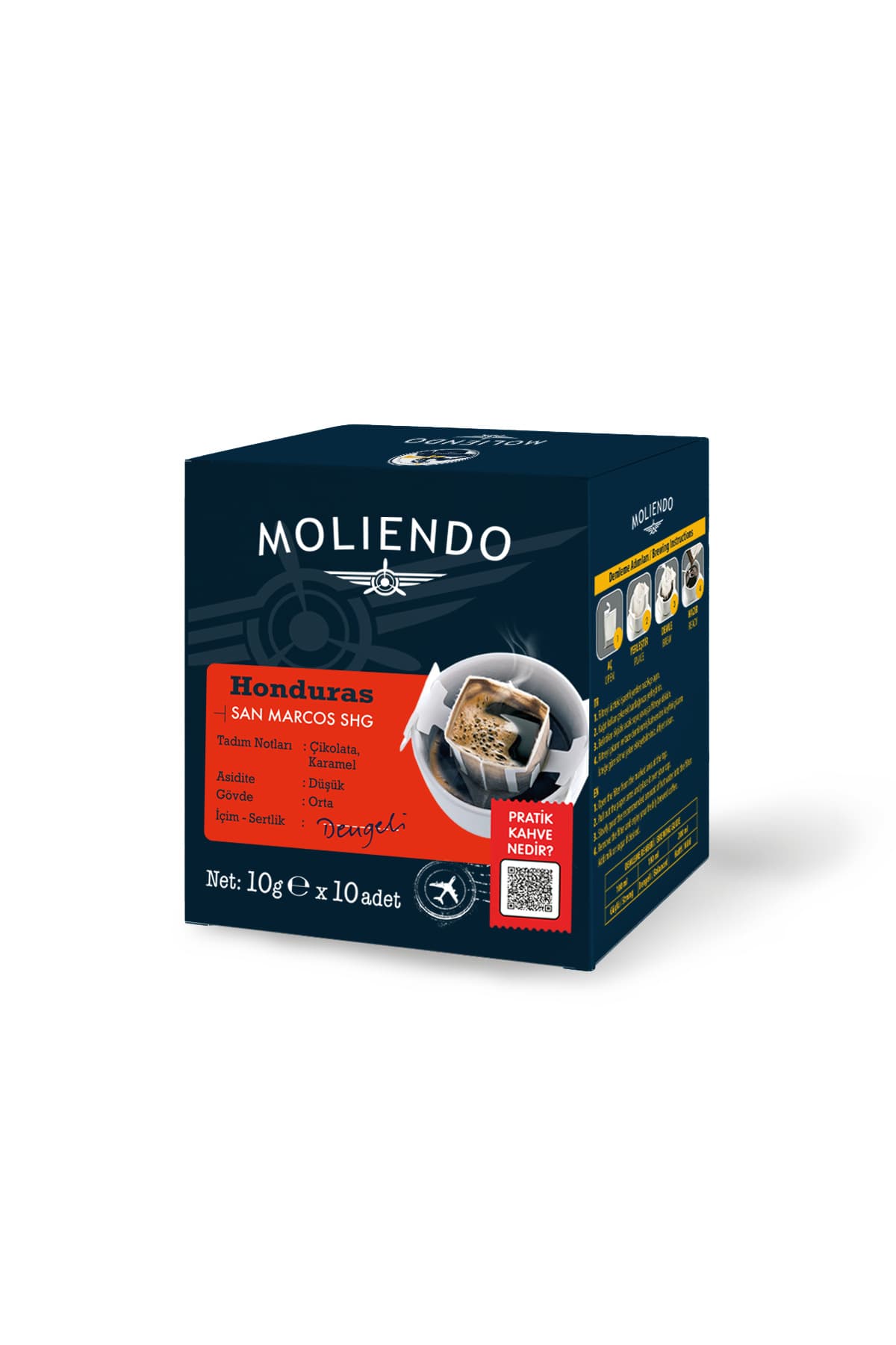 Moliendo Honduras San Marcos Shg Pratik Filtre Kahve 10x10 g