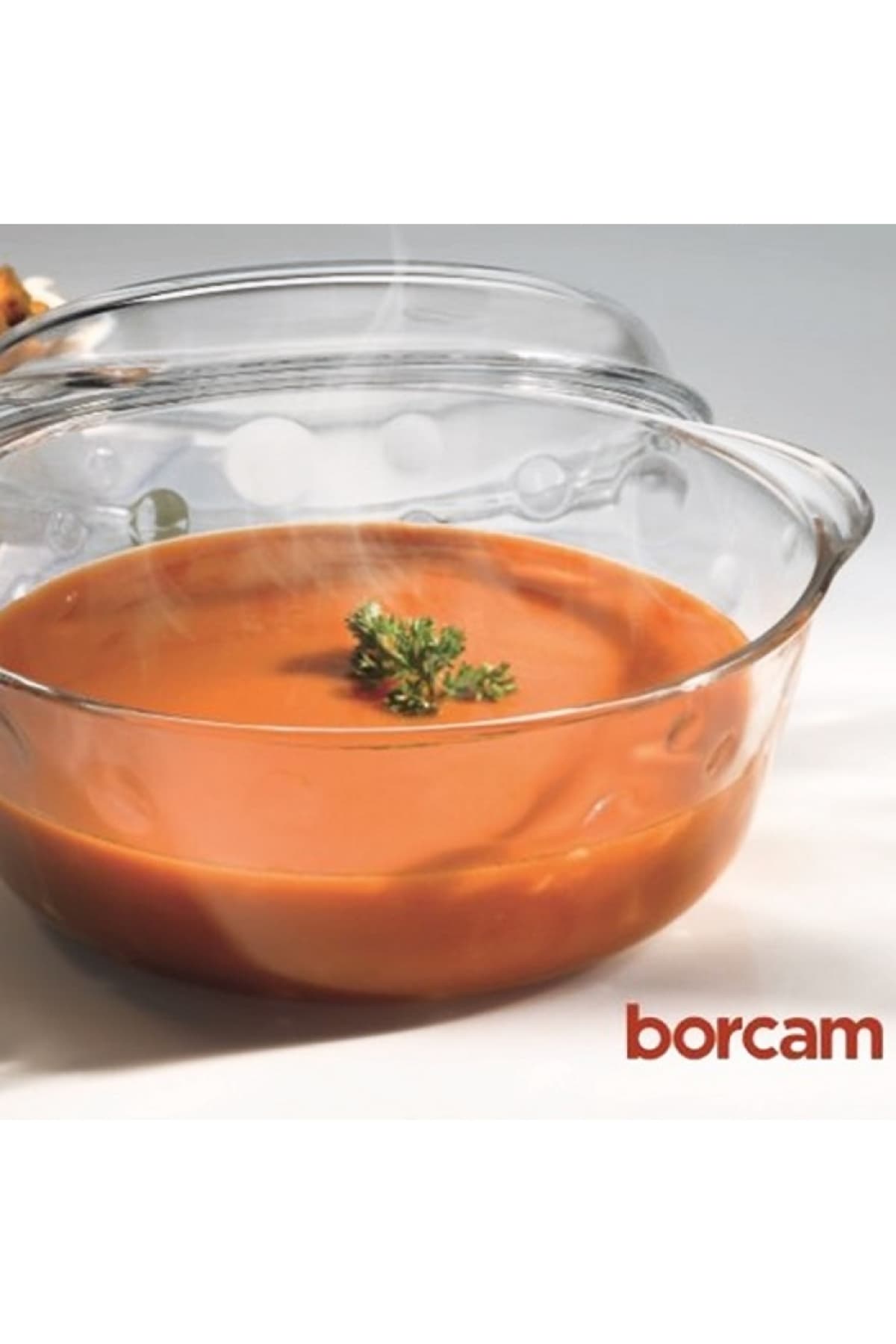 Paşabahçe 59013-59003 Yuvarlak Kapaklı Borcam Tencere 2100 CC 3150 cc