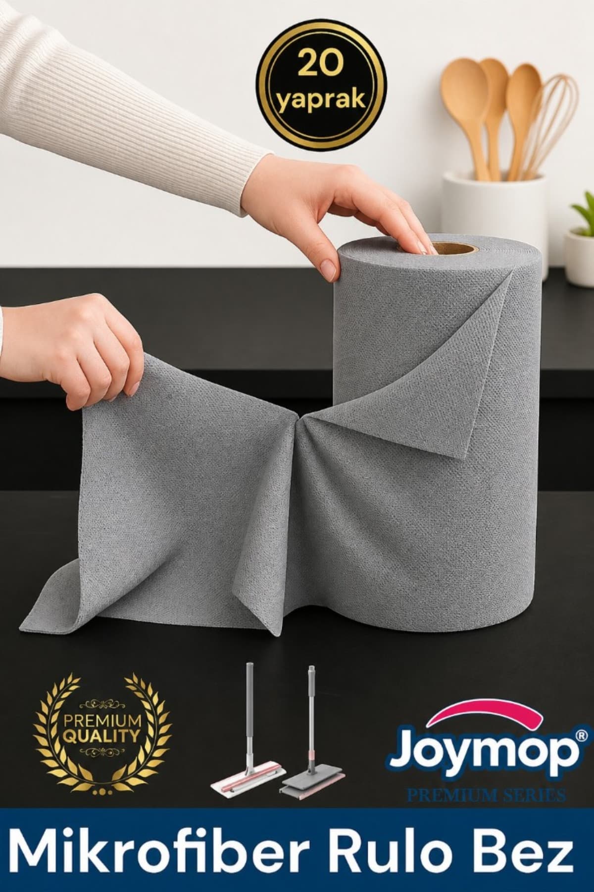 JOYMOP (20 Yaprak )%100 Mikrofiber Kopart-Kullan Temizlik Bezi 25×32 Çok Amaçlı Ve Ultra Emici Premium Seri