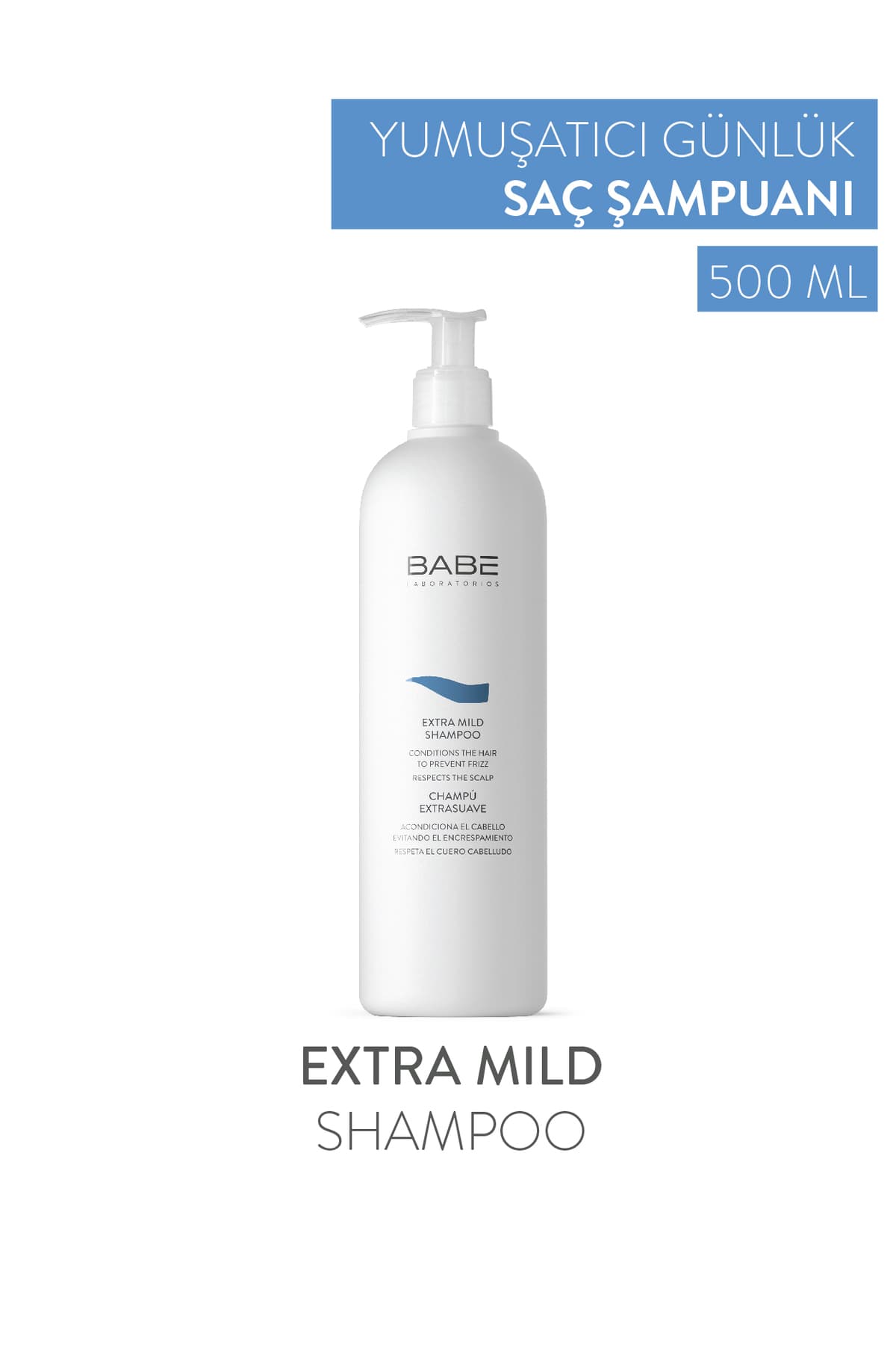 Babe Laboratorios Extra Mild Shampoo 500ml - Nemlendirici Ekstra Hafif Şampuan