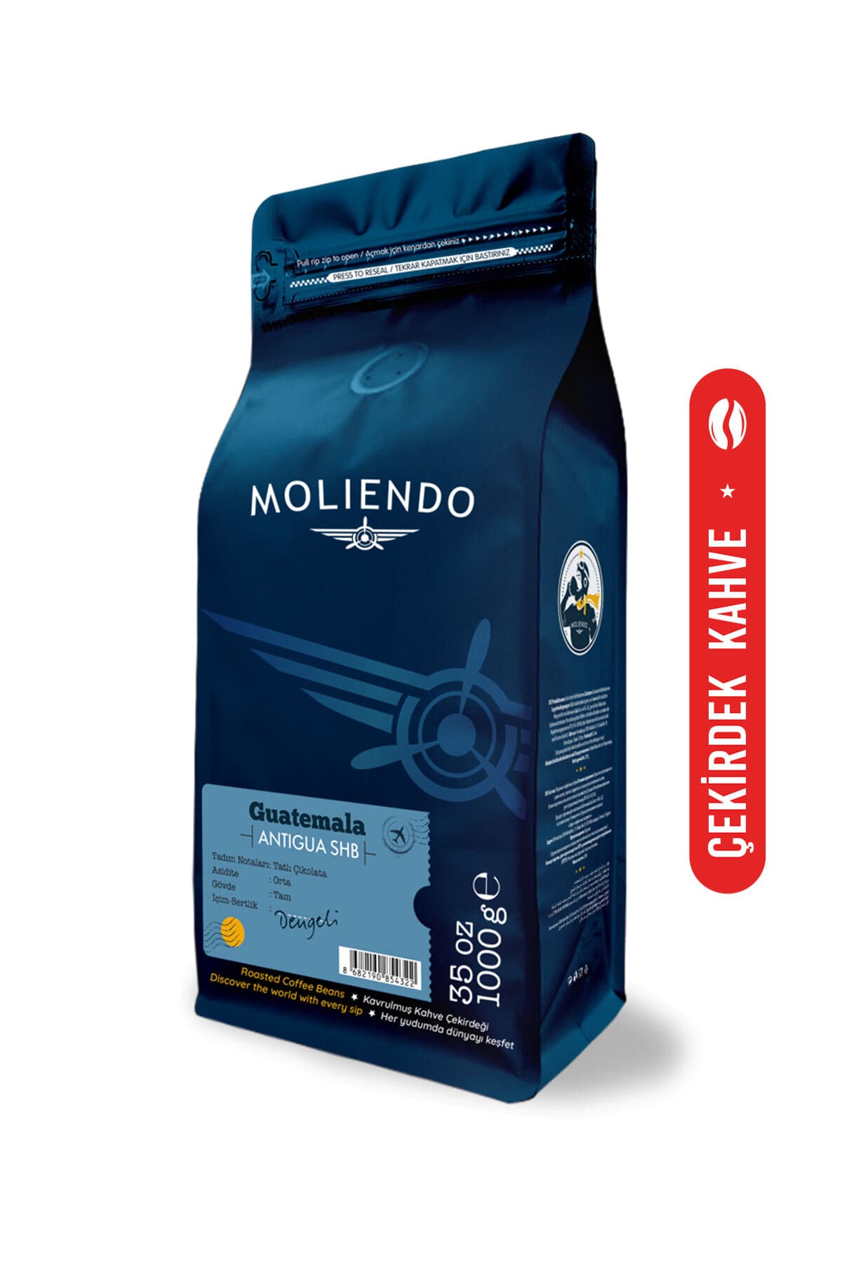 Moliendo Guatemala Antigua Shb Yöresel Kahve (Çekirdek Kahve) 1000 g