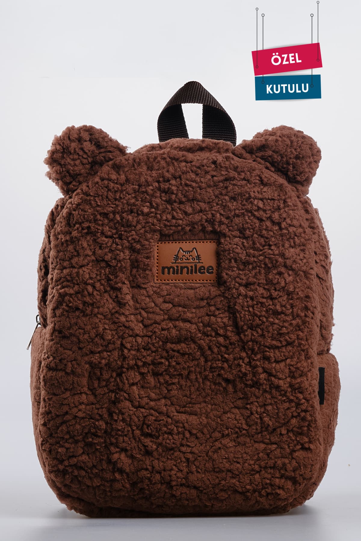 minilee children's happiness Teddy Peluş Kahve - Anaokulu Kreş Çocuk Sırt Çantası