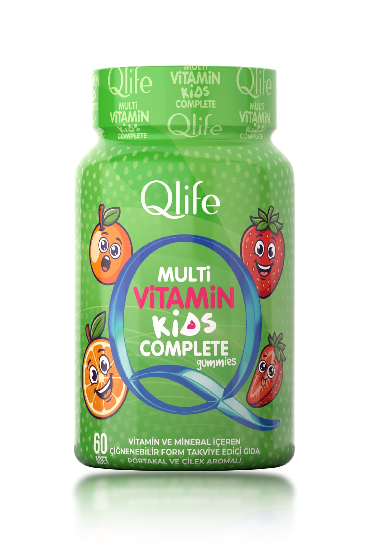 Qlife Multi Vitamin Kids Complete Gummies Çocuklar İçin Multivitamin Çiğnenebilir Vitamin 60 Adet