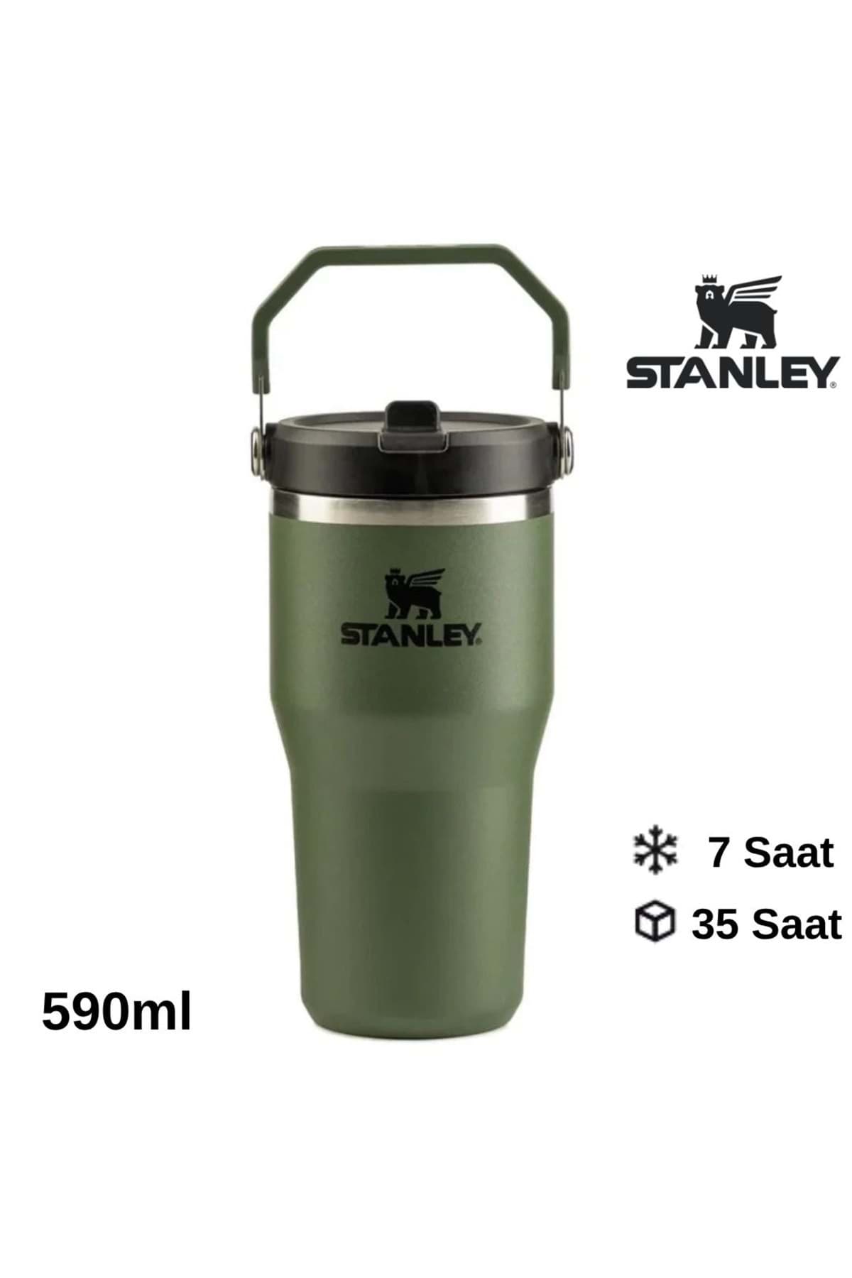 Stanley Iceflow™ Flip Straw Tumbler Pipetli Termos | 0.60 L Haki