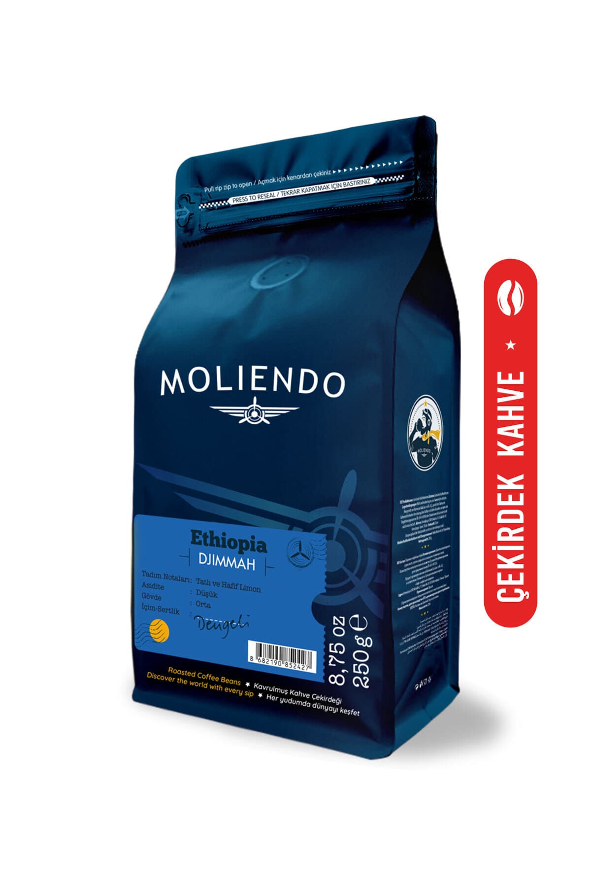 Moliendo Ethiopia Djimmah Yöresel Kahve (Çekirdek Kahve) 250 G