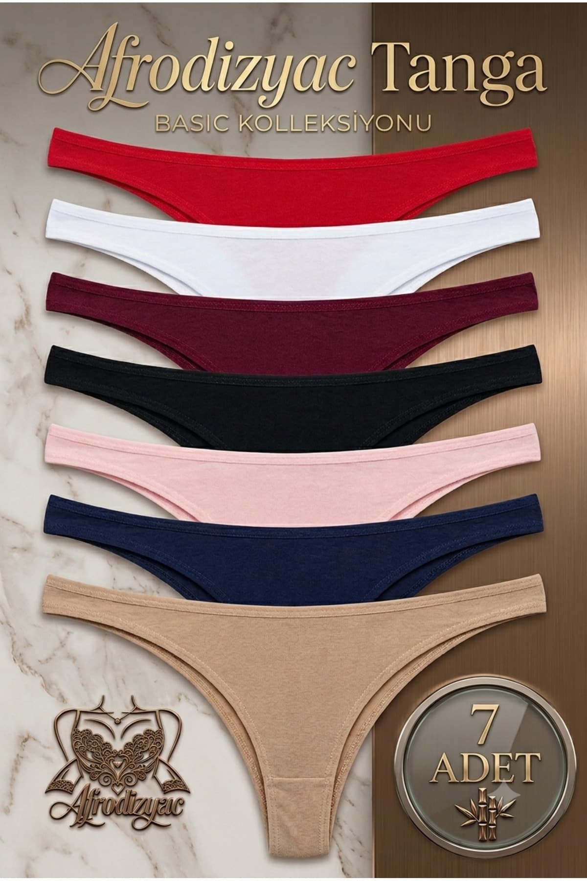 Afrodizyac 7'Li Bambu String Set (Extra Yumuşak Ve Extra Esnek)