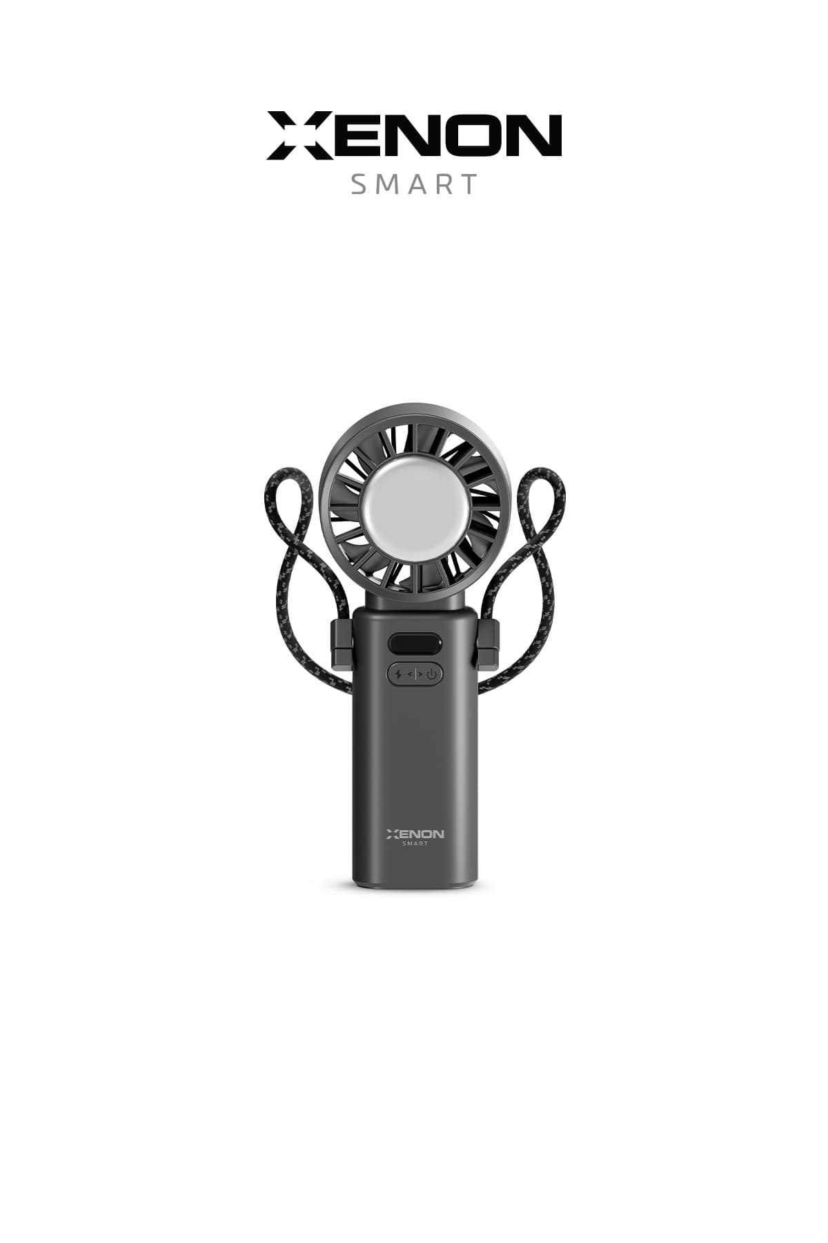 Xenon Smart Peltier Buz Soğutmalı El Vantilatörü | 100 Kademe, 3600mAh, 8300 RPM, USB-C, Askılı (Gri-X6111)