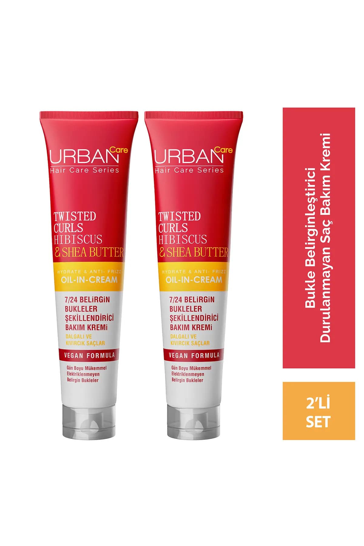 Urban Care Hibiscus&shea Butter Kıvırcık Ve Dalgalı Saçlara Özel Durulanmayan Krem 2x175 Ml-vegan