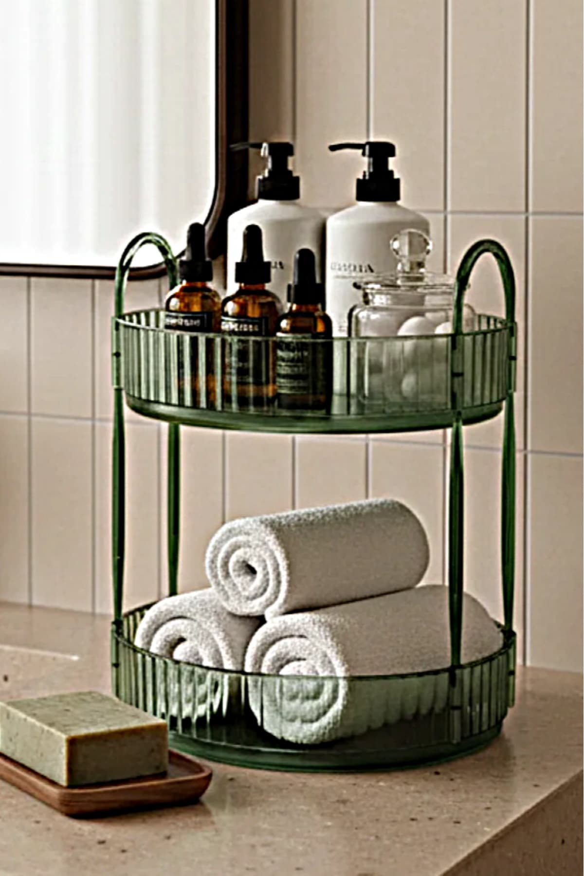 UNIQUE ME Banyo Düzenleyici Organizer Zümrüt2