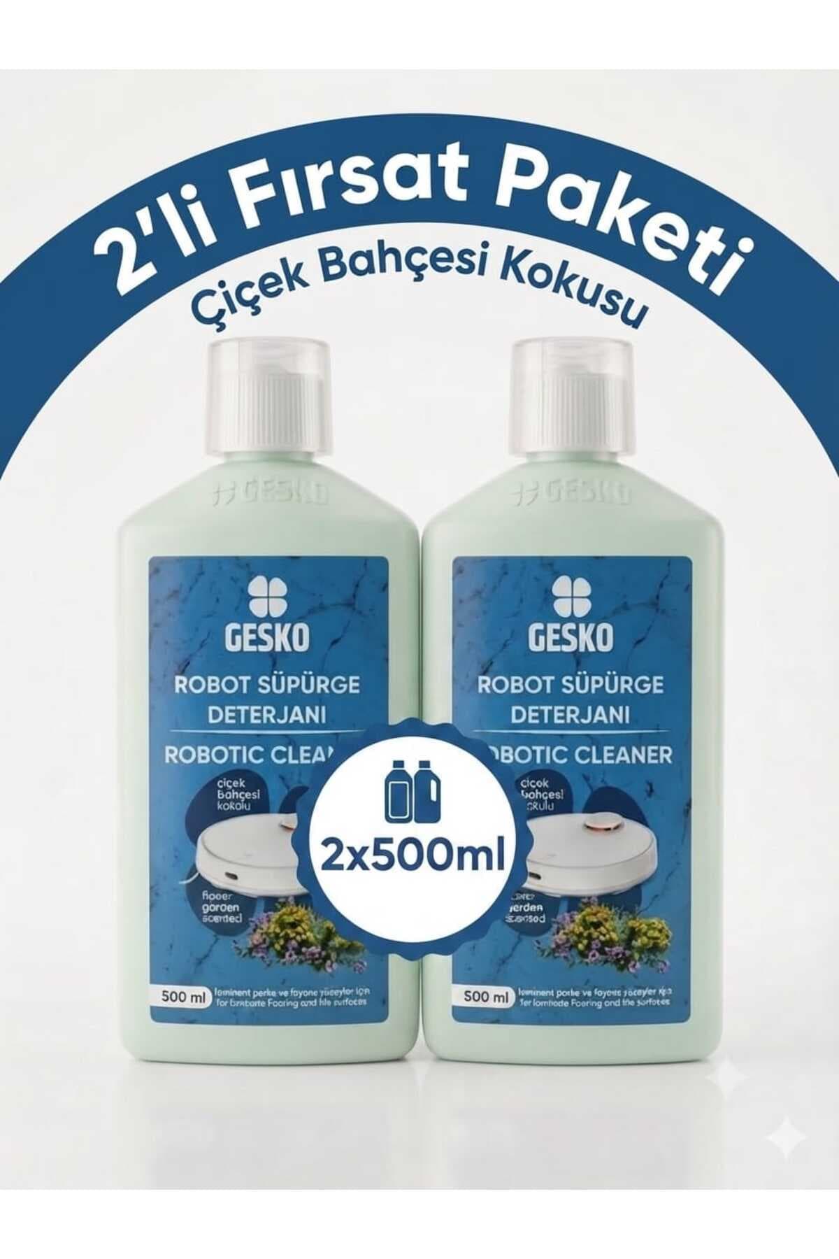 Gesko Robot Süpürge Deterjanı Çiçek Bahçesi Kokulu 2x500 ml