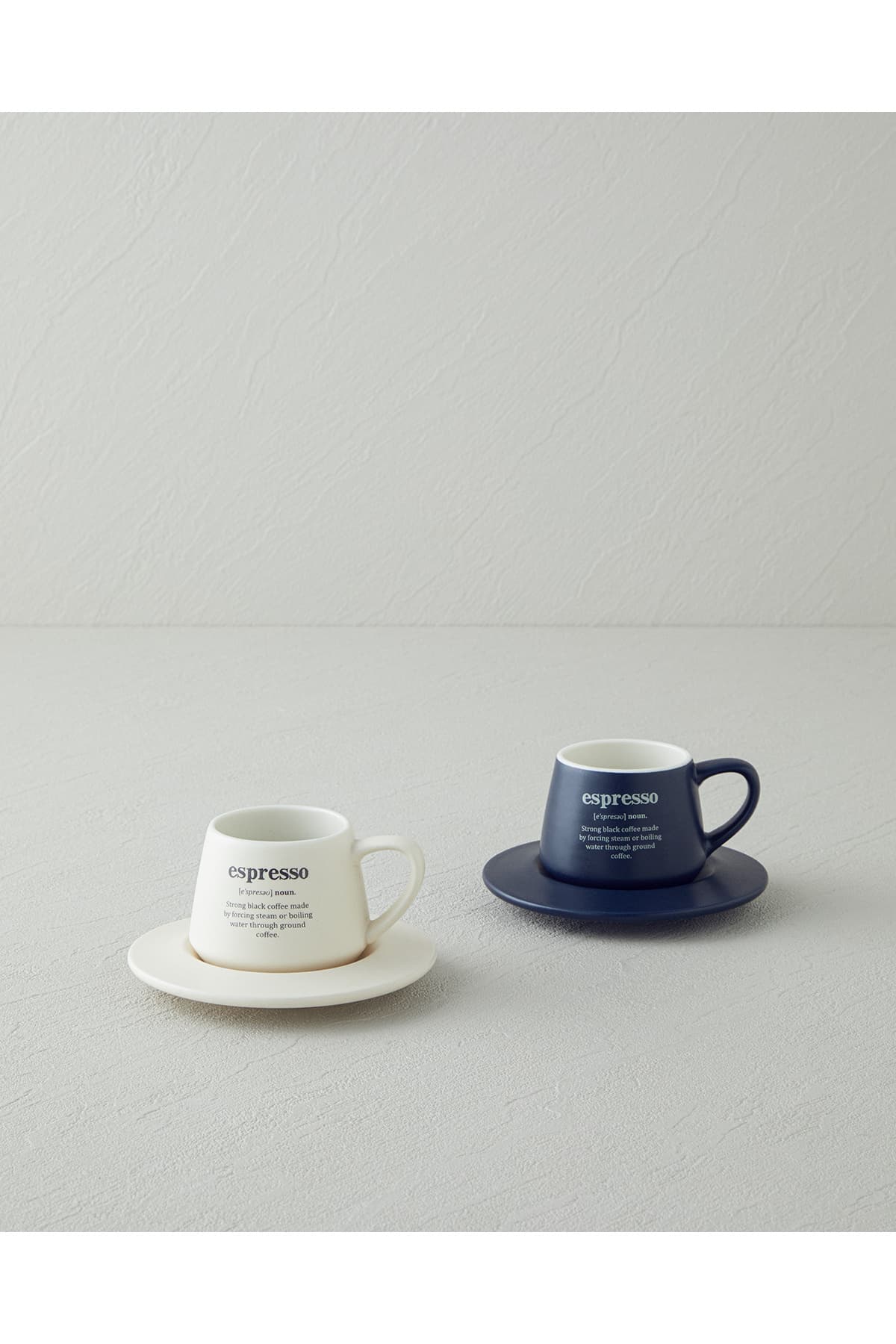 English Home Phoebe New Bone China 4 Parça 2 Kişilik Kahve Fincan Takımı 90 ml Lacivert - Krem