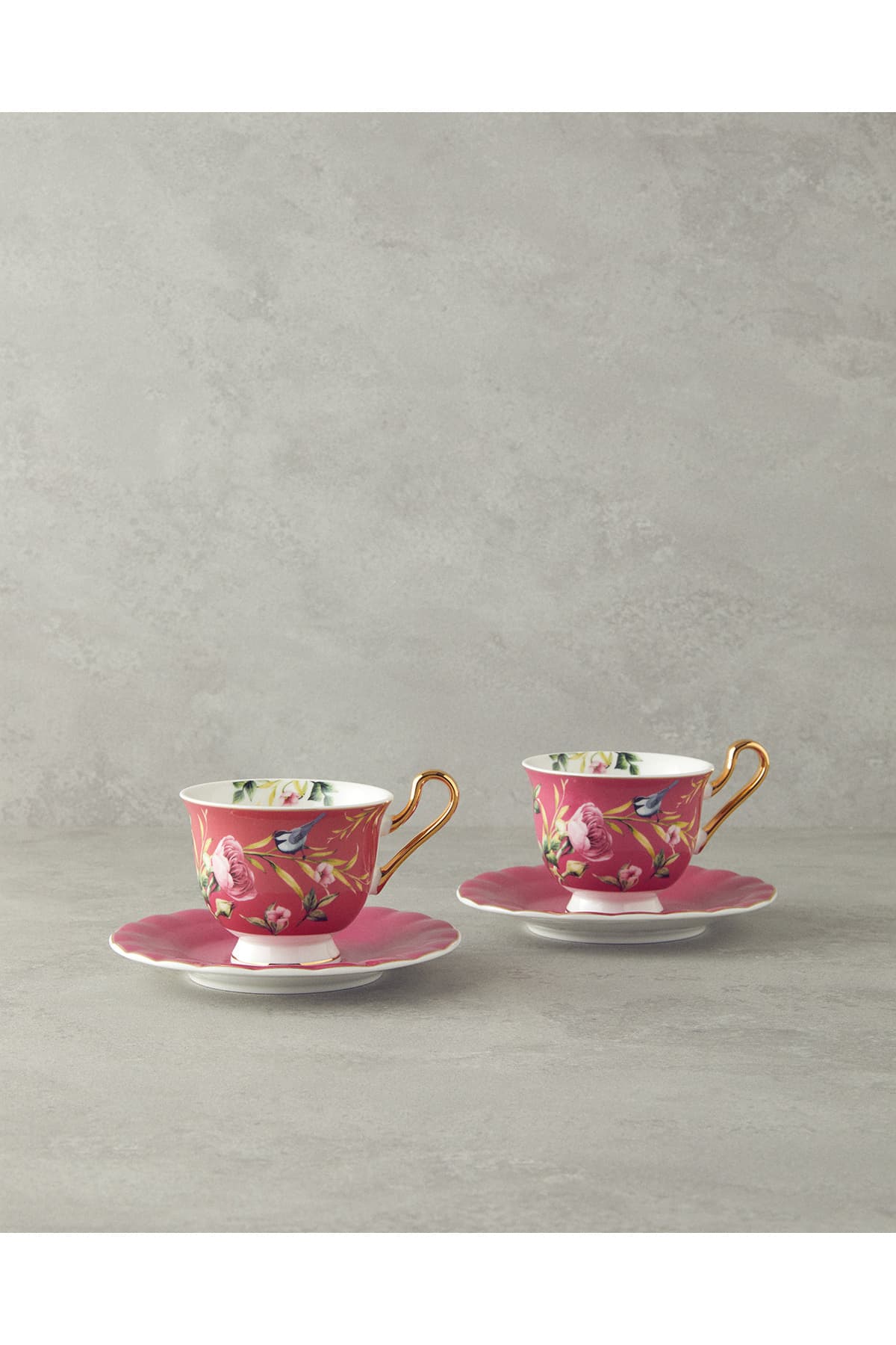 English Home Vanilla New Bone China Fincan Takımı 4 Parça 2 Kişilik Mor