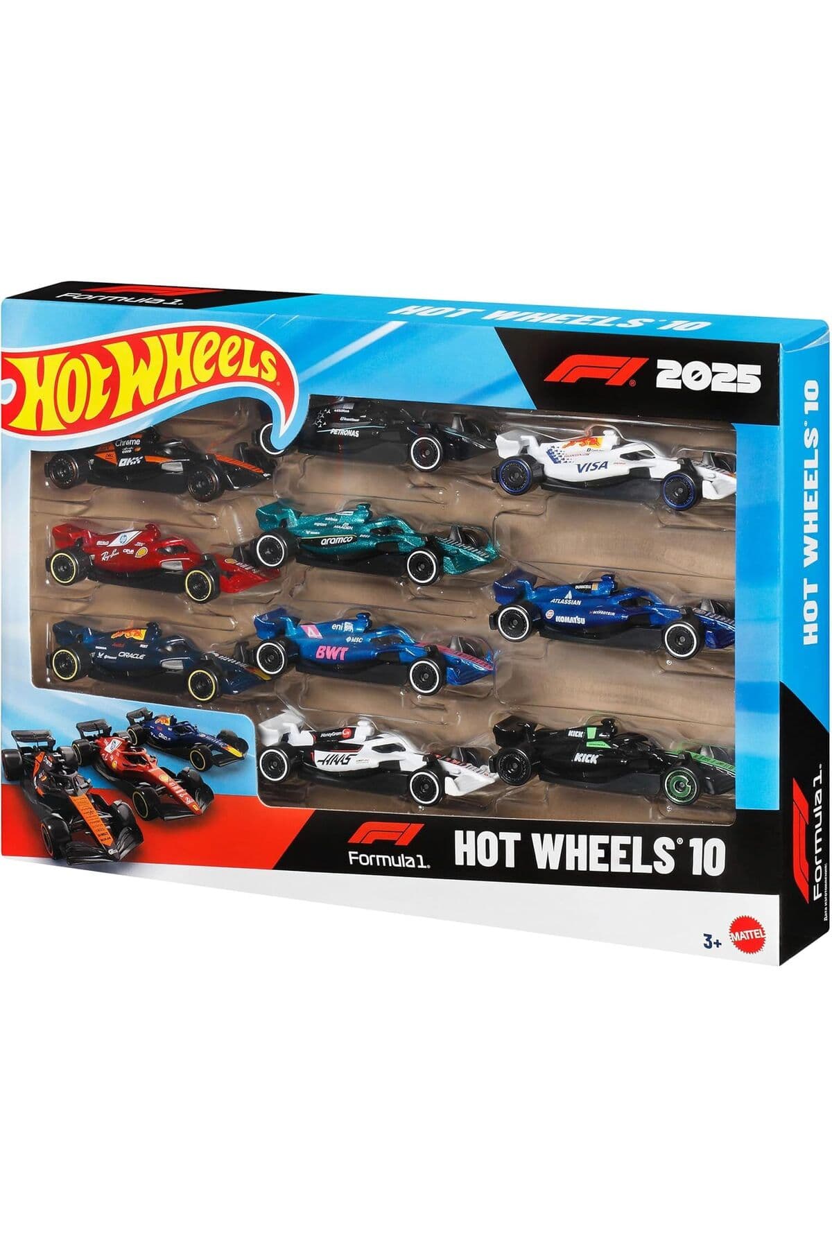 Mattel Hot Wheels F1 Arabaları - 10'lu Set (JMM24)