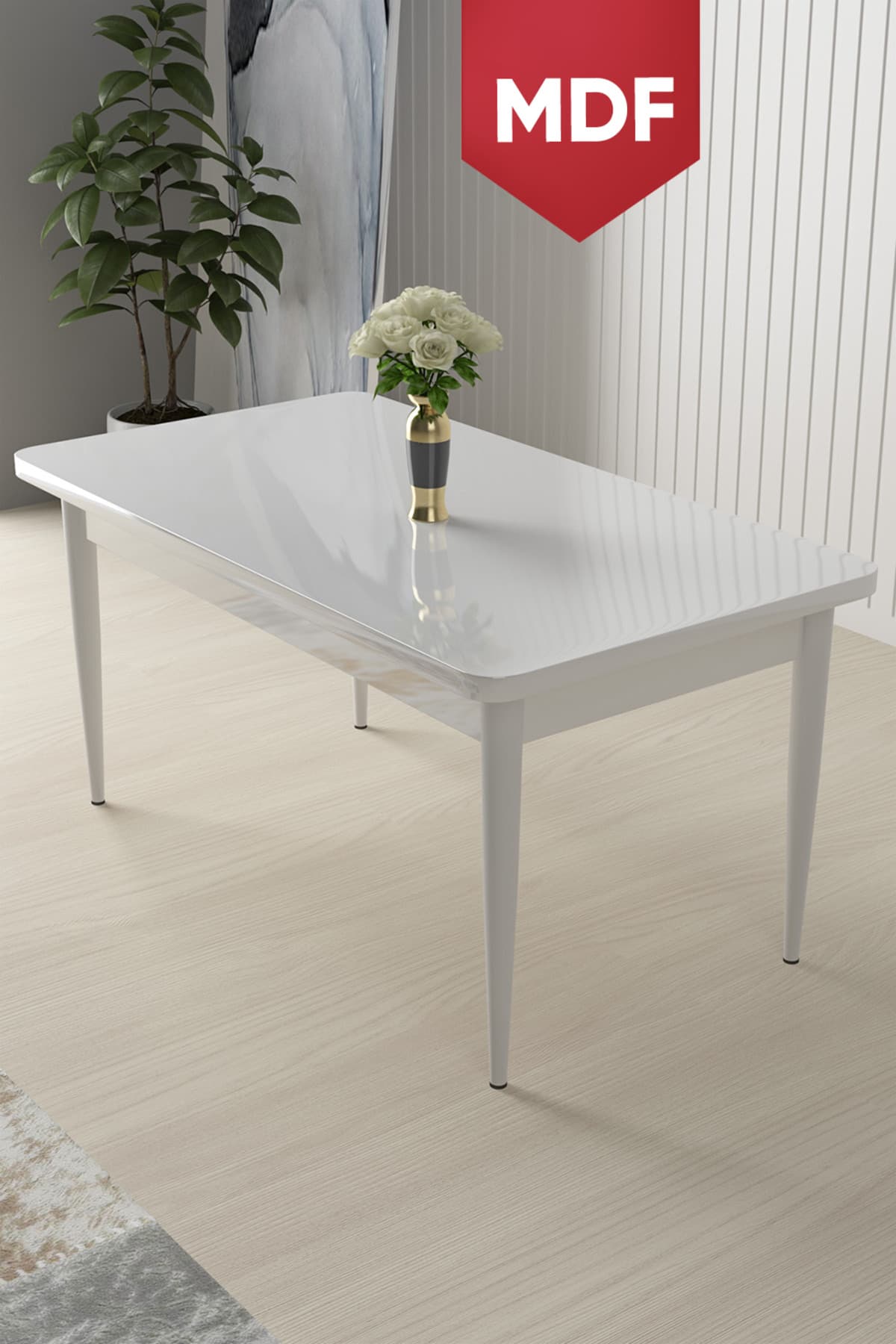 Canisa Concept Canisa Arp Serisi Sabit Beyaz Mutfak Masası