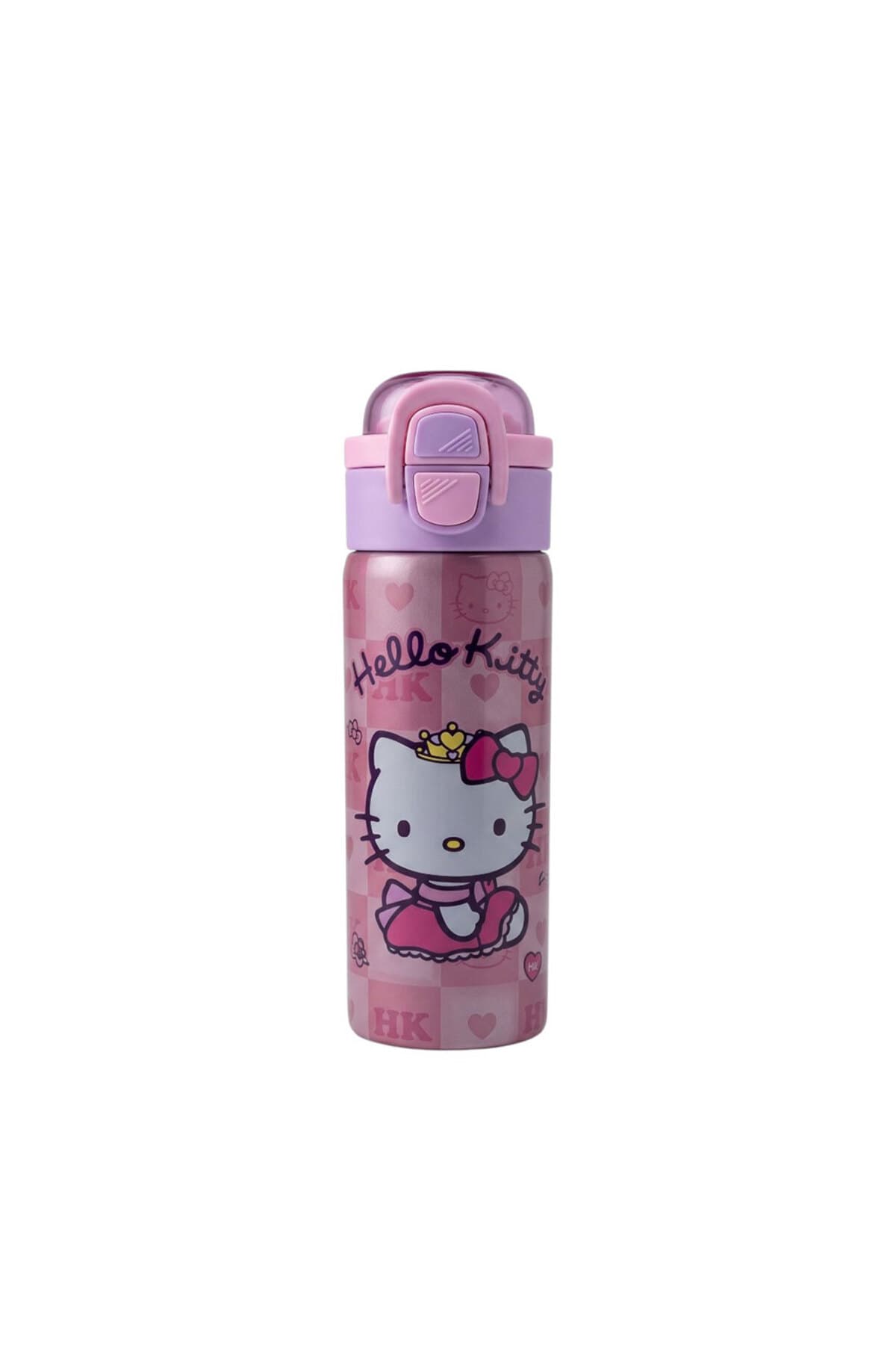 Hello Kitty Çift Fonksiyon Kapaklı Çelik Matara 600Ml 3834