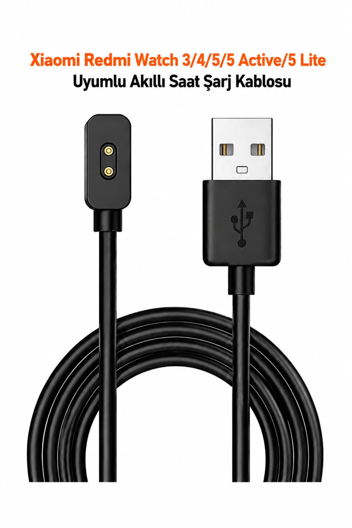Dexmon Xiaomi Redmi Watch 3/4/5/5 Active / 5 Lite Uyumlu Akıllı Saat Usb Şarj Aleti Kablosu