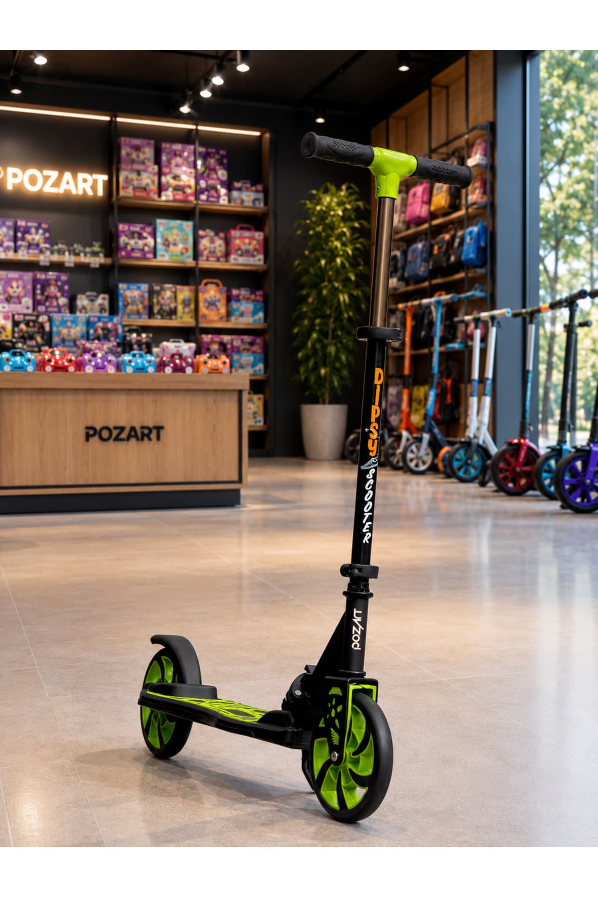 POZART Scooter Y Dipsy 2tekerli Park Ayakcaklı 3kademeli 100kğ Taşıma Kapasiteli 8 Yaş Arası