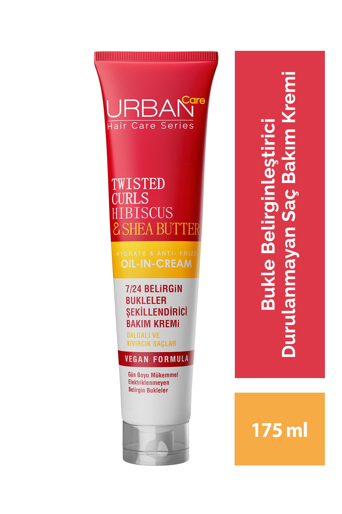 Urban Care Twisted Curls Hibiscus & Shea Butter Durulanmayan Saç Bakım Kremi 175 ml - Kıvırcık, Curly