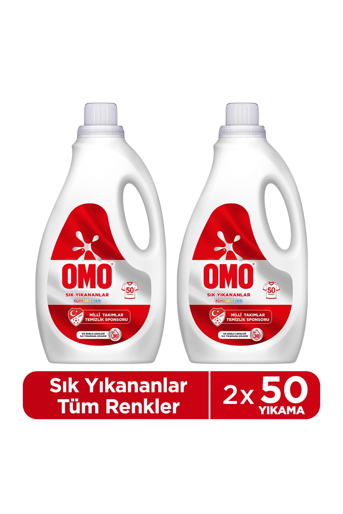 Omo Cold Power Sık Yıkananlar Tüm Renkler Için Sıvı Çamaşır Deterjanı 2500 L x2