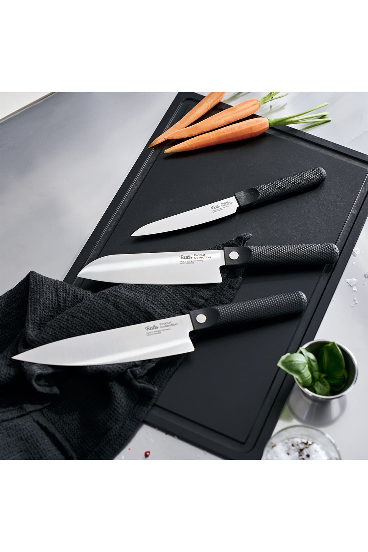 Fissler ProCut Collection 3 Parça Bıçak Seti (Santoku, Şef ve Çok Amaçlı)