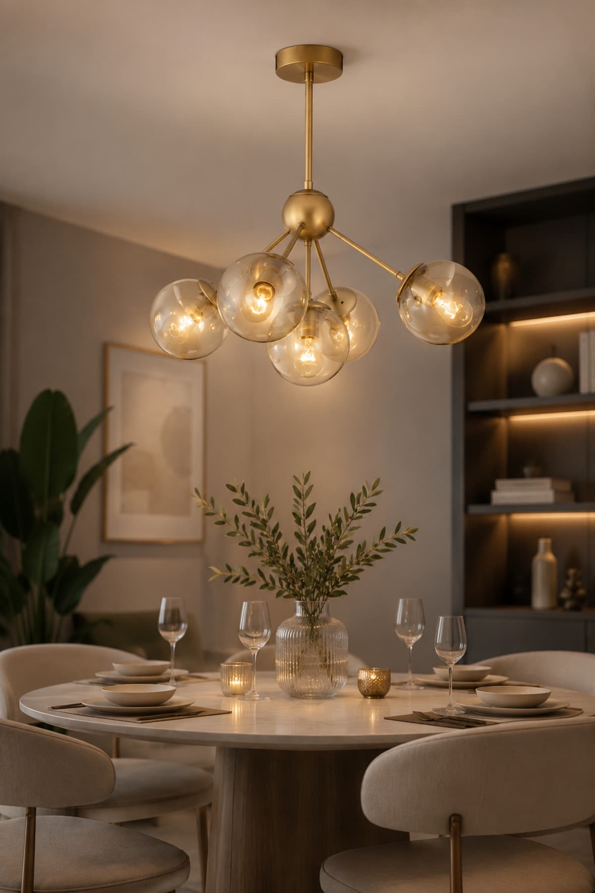 Apliqa Meyo 5Li Eskitme Bal Camlı Modern Genç Odası Yatak Odası Salon Avize