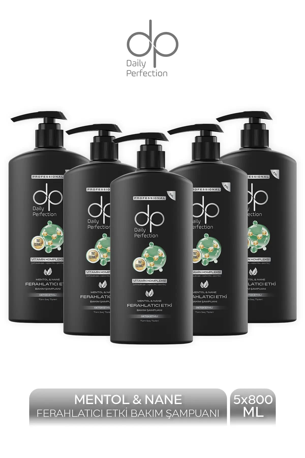 dp Daily Perfection Şampuan Mentol 800 ml X 5 Adet