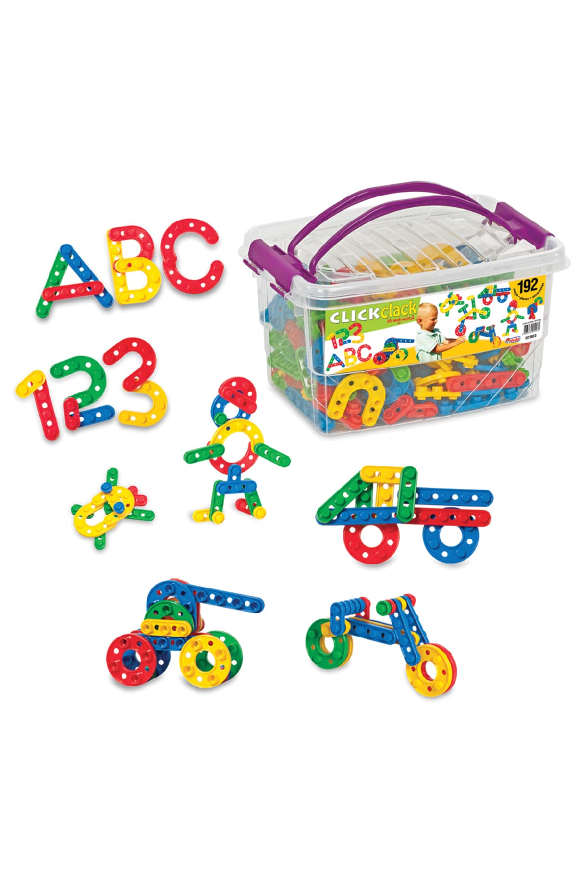 DEDE Click Clack Puzzle Box (192 Parça) / Click Clack Puzzle in a Box 192 Pieces