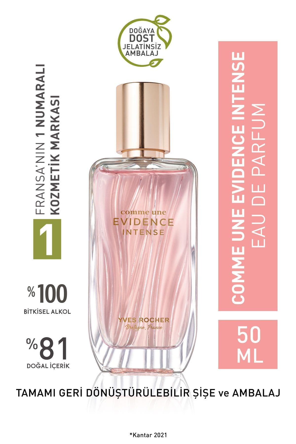 Yves Rocher Comme une Evidence Intense EDP- Comme Une Evidence- Kadın Parfüm-50ml