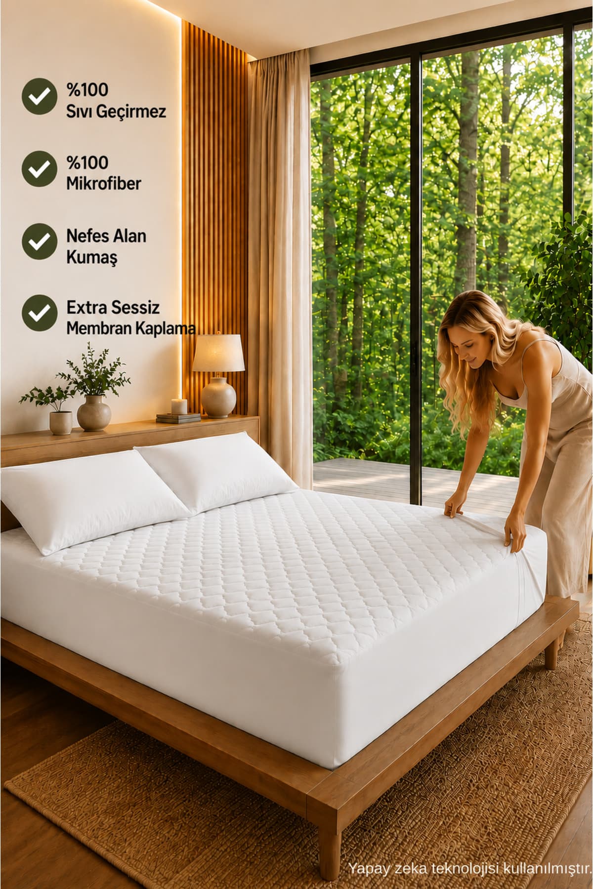 ELY PARKER Sıvı Geçirmez Alez-mikro Kapitoneli Fitted-çift Kişilik-tek Kişilik-bebek Alezi Yatak Koruyucu