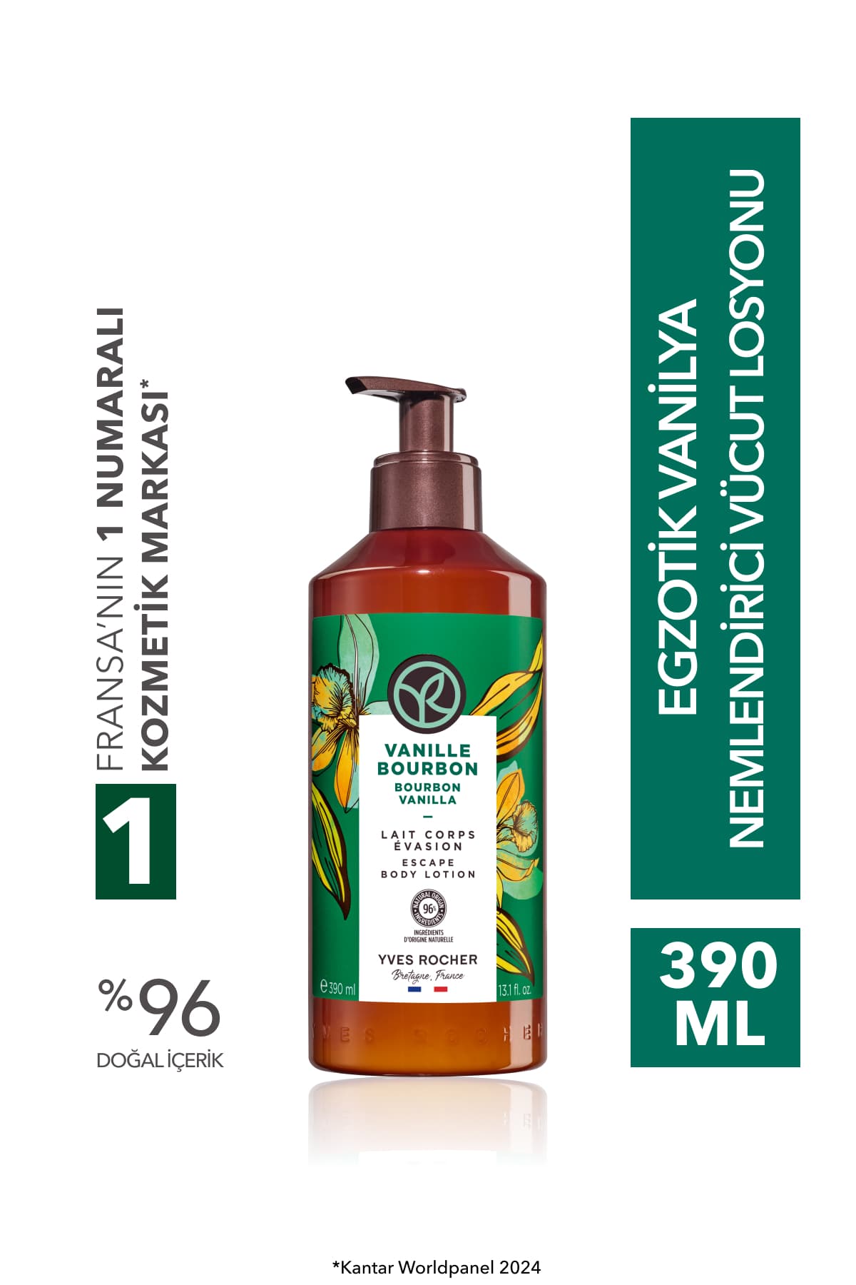 Yves Rocher Vücut Losyonu - Nemlendirici Besleyici Egzotik Vanilya-390ml