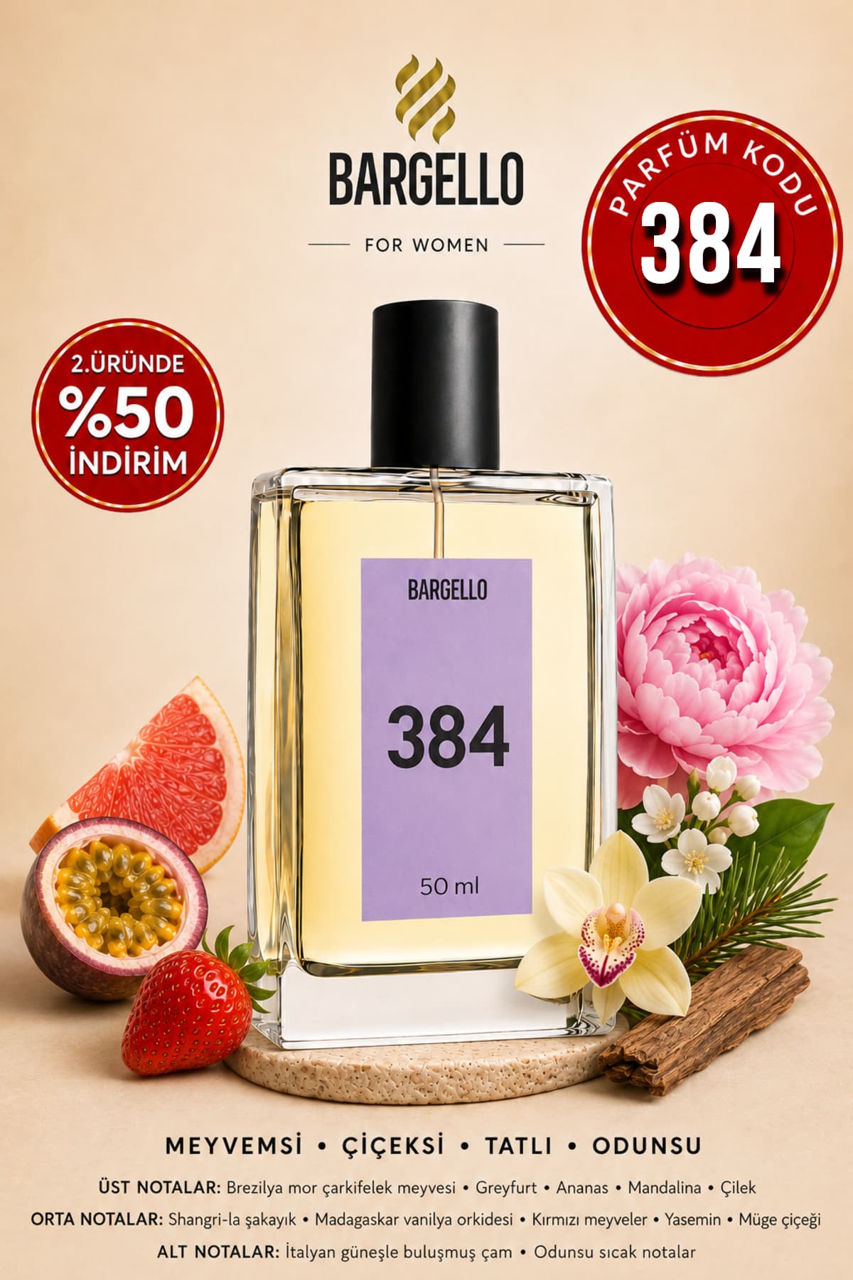 Bargello 384 Kadın Parfüm 50 ml Edp Floral - Rsaf384