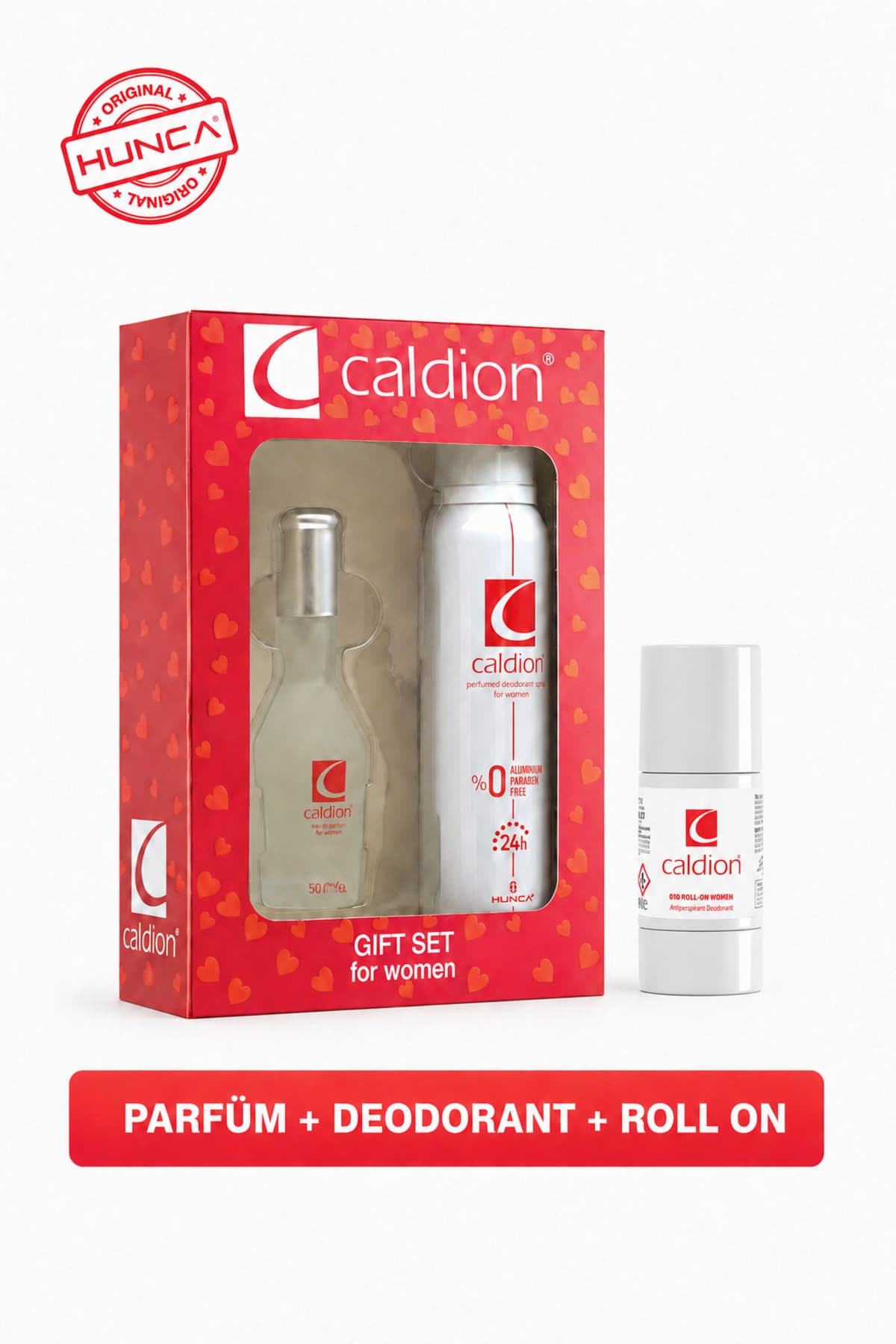 Caldion Kadın Parfüm 100ml+ Deodorant 150 ml + 50 Ml Roll On