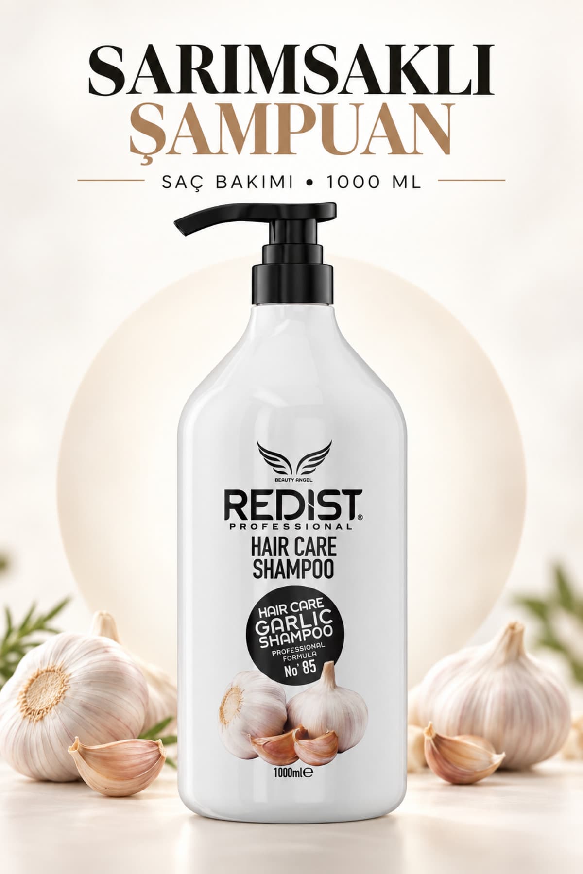 Redist Dökülen ve Geç Uzayan Saçlar Için Sarımsak Içerikli Saç Dökülmesi Karşıtı Şampuan 1000 ml