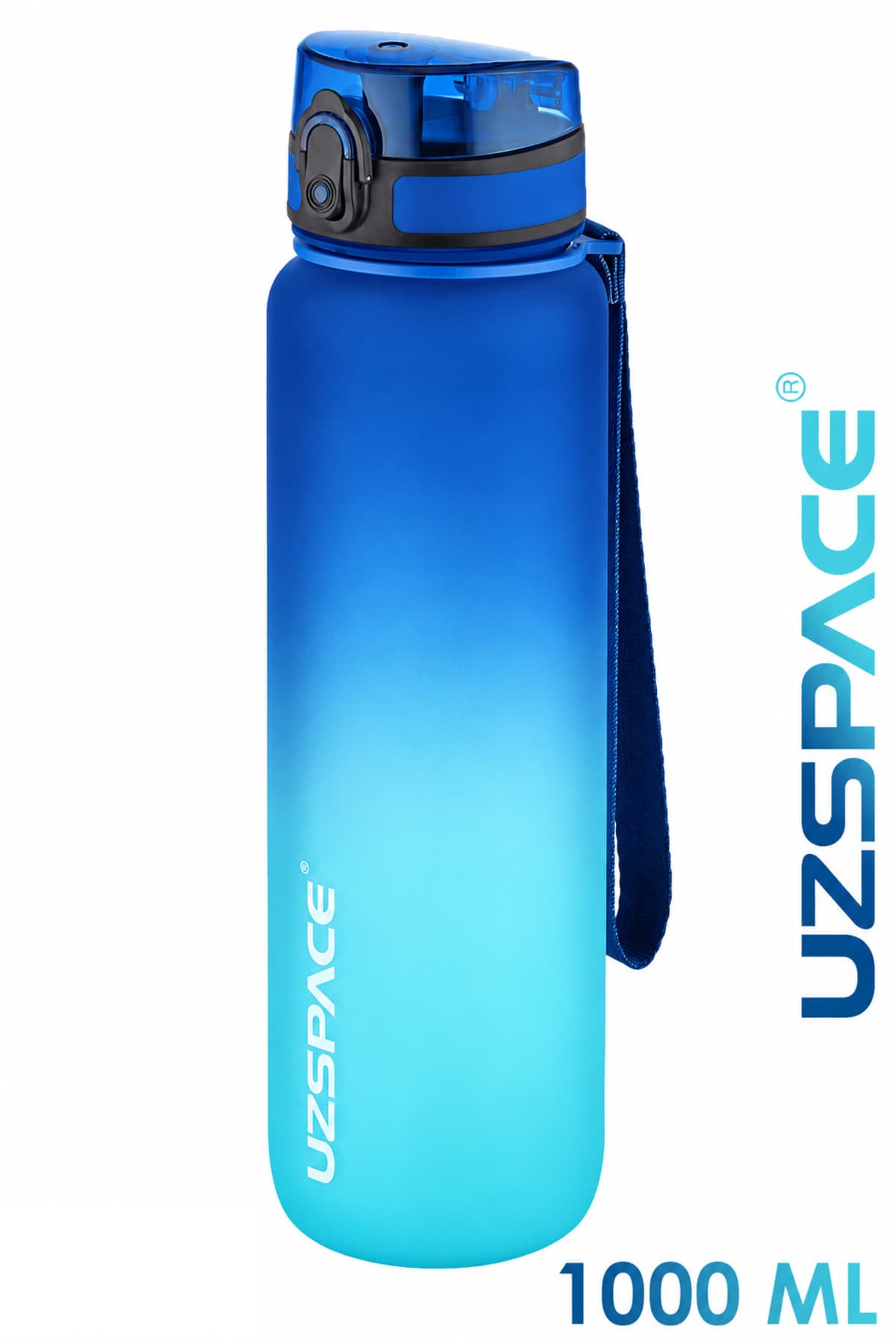 Uzspace 1000 ML BÜYÜK BOY Çift Renk Softtouch FF Collection Tritan Su Matarası Suluk Okul