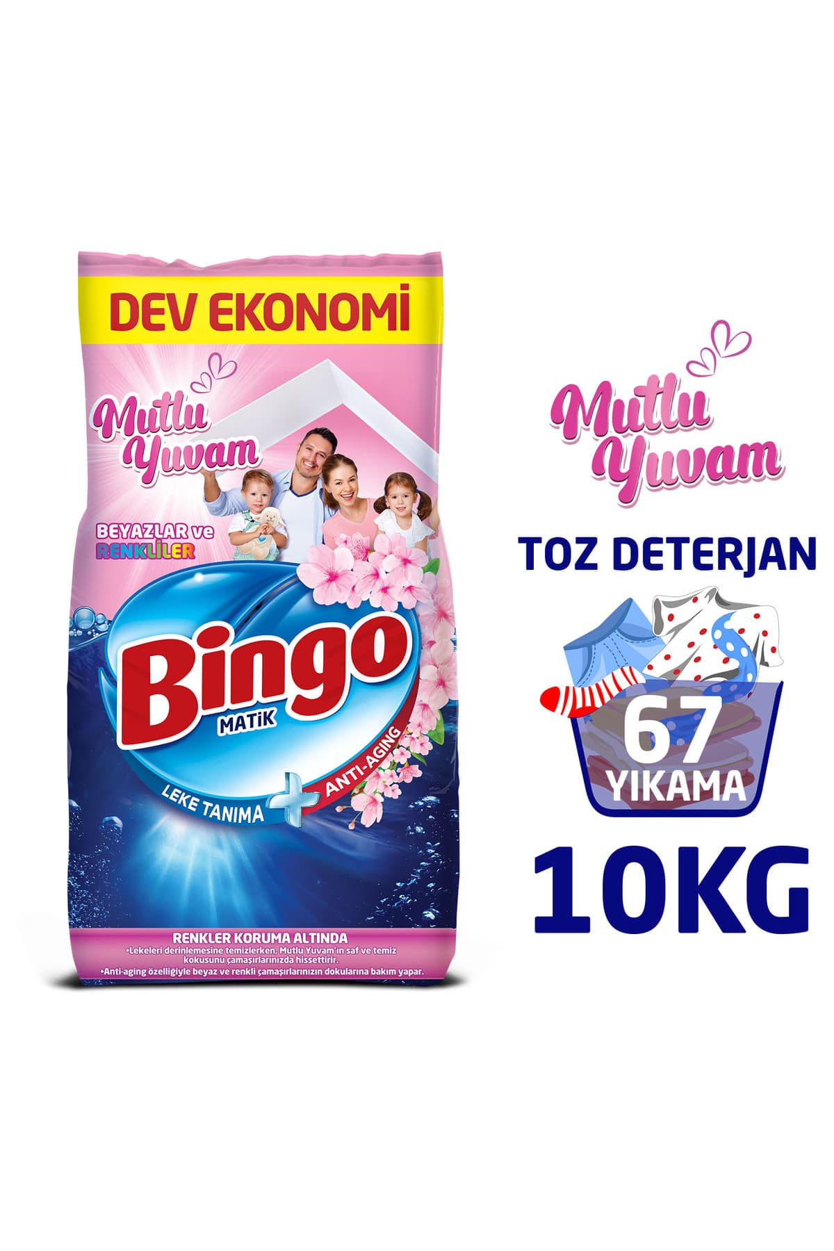 Bingo Matik Konsantre Toz Deterjan 10Kg Mutlu Yuvam