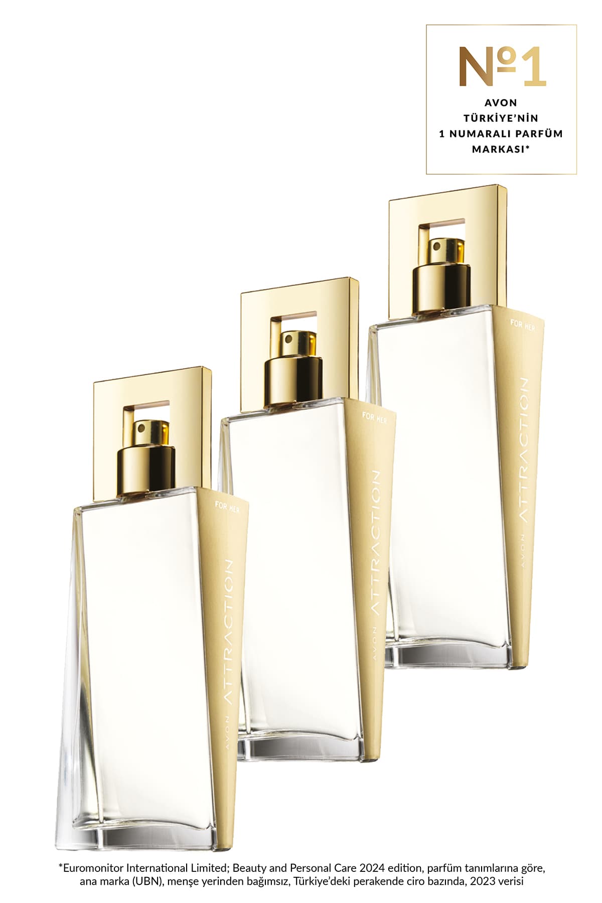 Avon Attraction Kadın Parfüm Edp 50 Ml. Üçlü Set