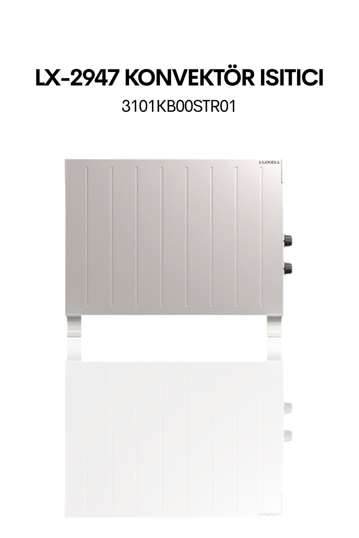 Luxell Hc-2947 Termostatlı Konvektör Elektrikli Isıtıcı Yanan Beyaz