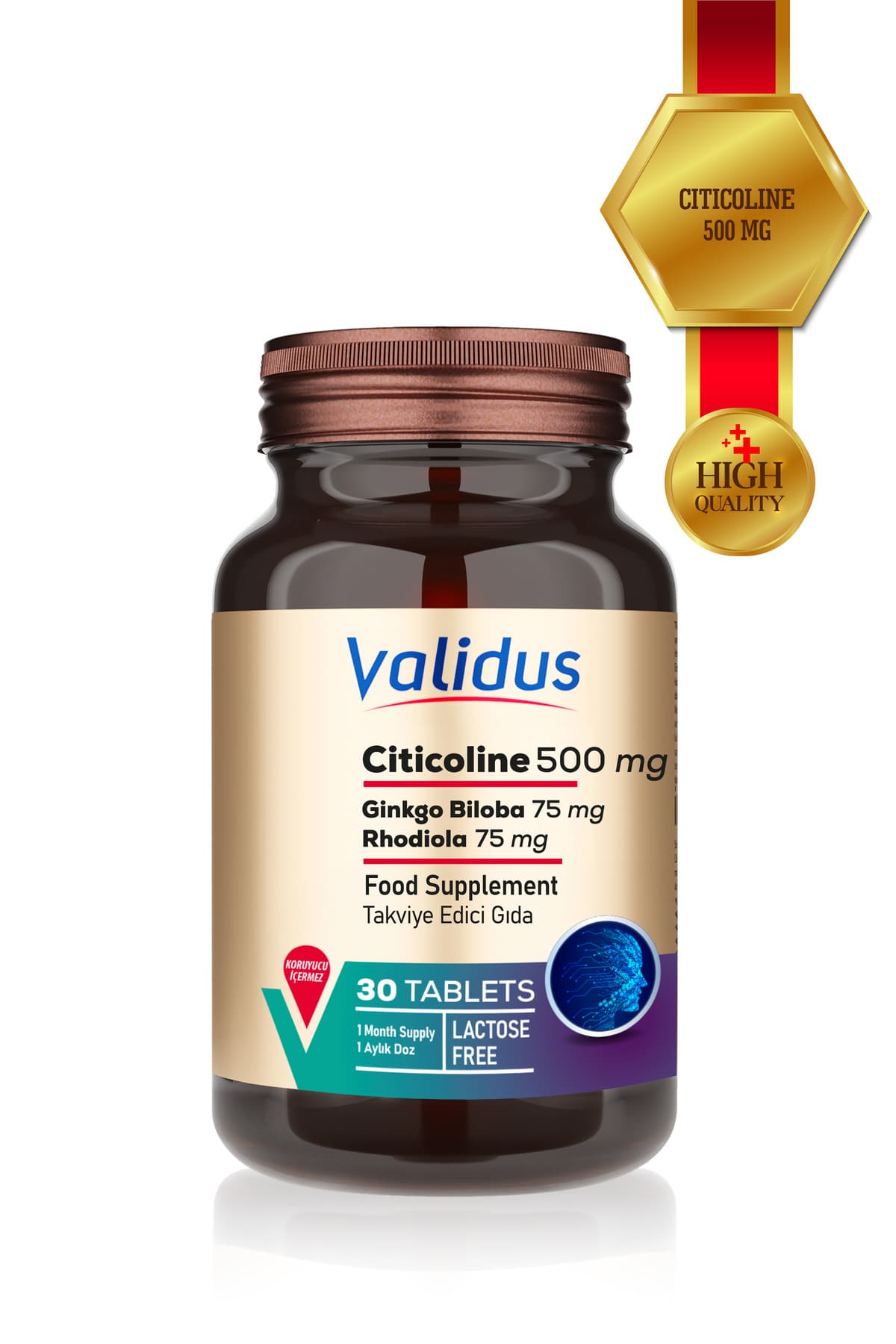 Validus Sitikolin 500 Mg 30 Tablets