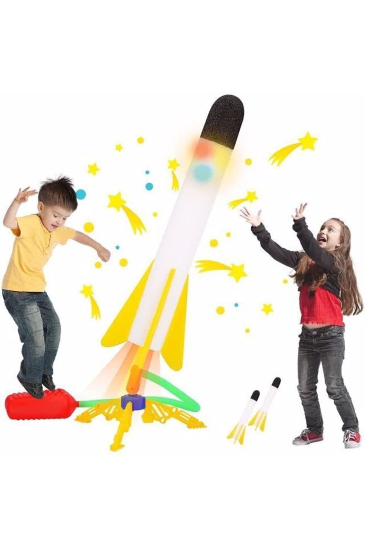 Kayyum Oyuncak Air Rocket Oyuncak 2 Roket Ve Havalı Roketatar Tekli Açık Hava Oyuncağı